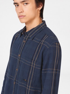 Ben Sherman B by Ben Sherman Indigo Check Shirts Indigo | ARFNDM-897