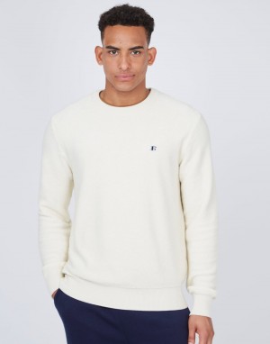 Ben Sherman B by Ben Sherman Textured Knitwear White | WSXHFY-054