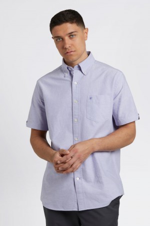 Ben Sherman Brighton Oxford Shirts Purple | PUAOTQ-852