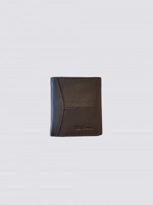 Ben Sherman Coles Leather Micro Wallets Brown | WCEFRI-735