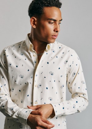 Ben Sherman Conversational Icon Shirts White | LPNVAI-092