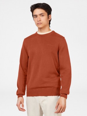 Ben Sherman Signature Crewneck Knitwear Orange | WXUEBK-581