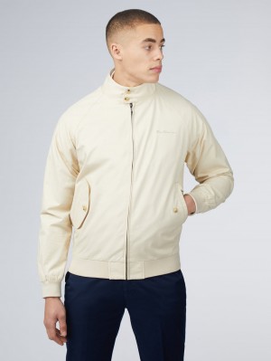 Ben Sherman Signature Harrington Jackets Cream | GEPQMD-289