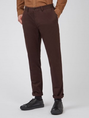 Ben Sherman Signature Slim Stretch Chino Pants Red | OWFRKJ-715