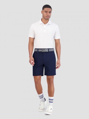 Ben Sherman Solid Air Pique Sports Fit Polo Shirts White | FTJSWU-312