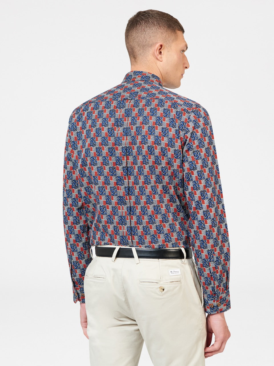 Ben Sherman 1950s Checkerboard Shirts Indigo | DJWIAU-190