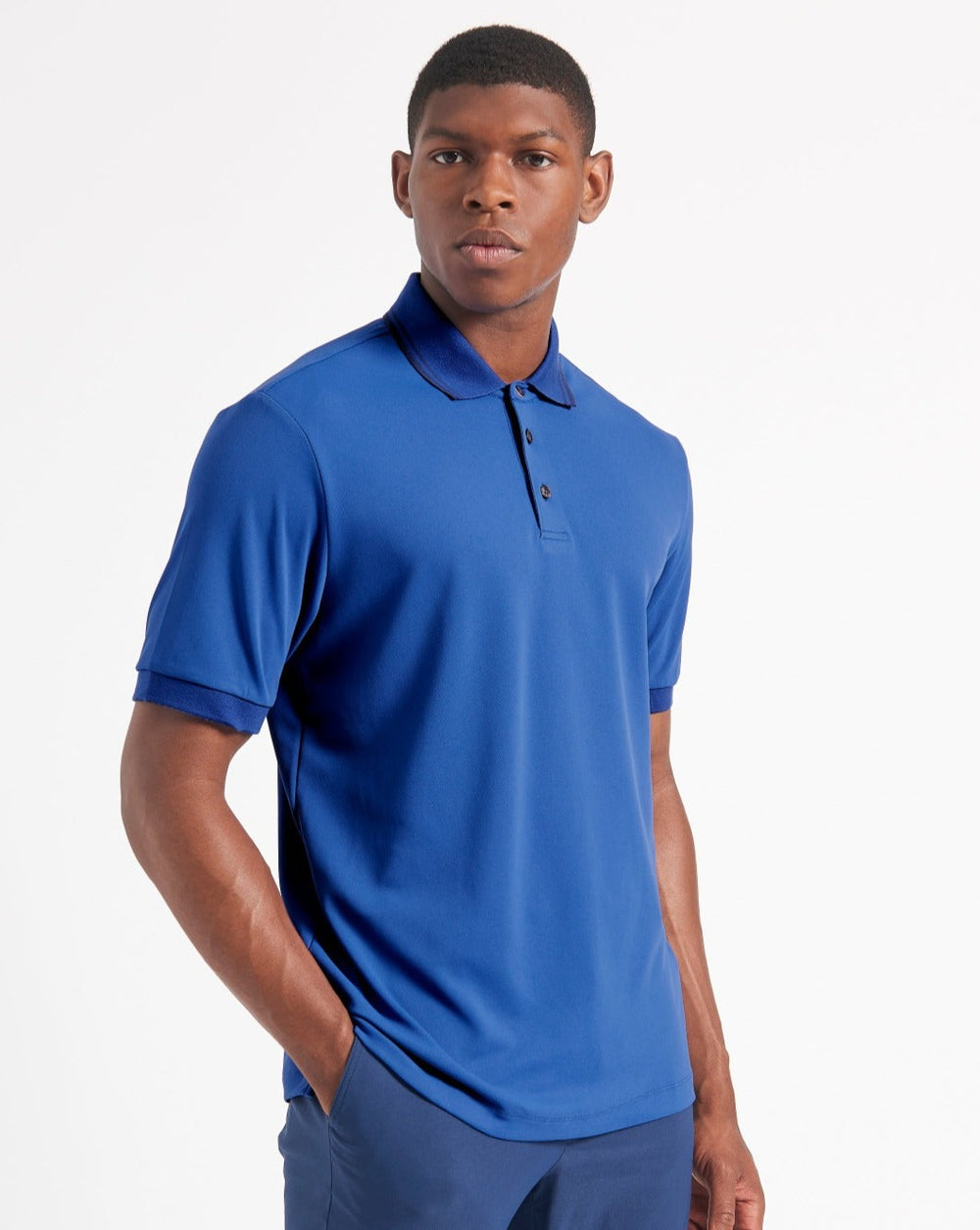 Ben Sherman 360 Motion Stretch Polo Shirts Blue / Royal | BSJGHT-280