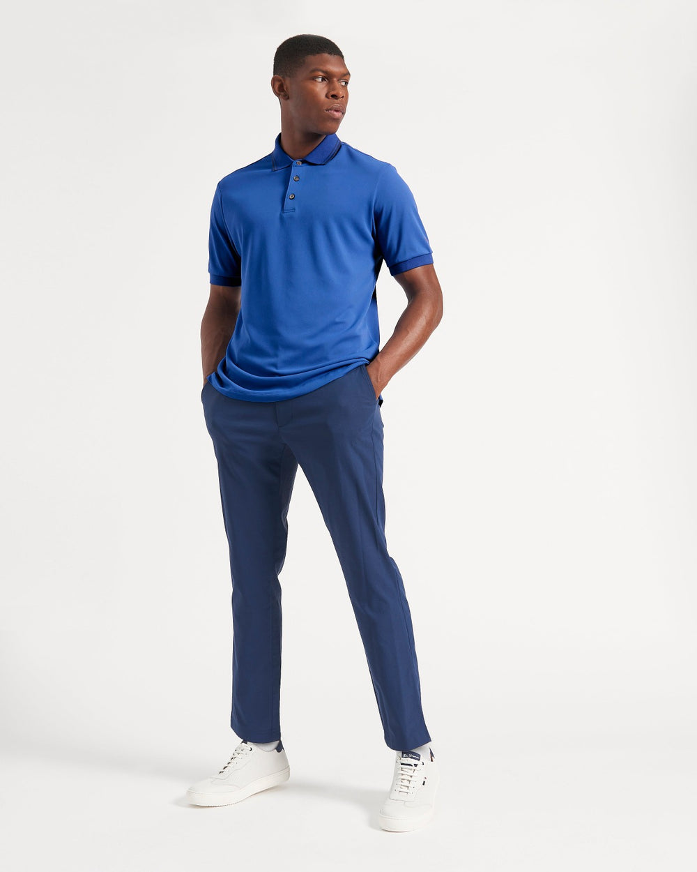 Ben Sherman 360 Motion Stretch Polo Shirts Blue / Royal | BSJGHT-280