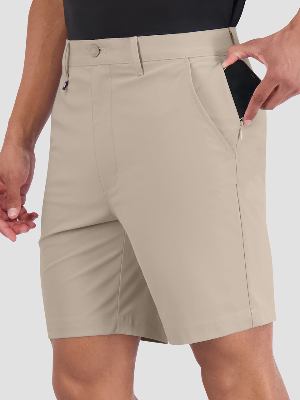 Ben Sherman 4Way Stretch Tech Shorts Khaki | CMOEWR-203