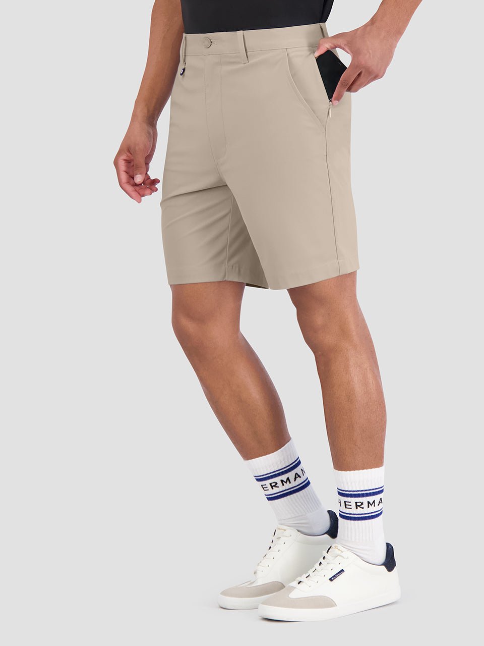 Ben Sherman 4Way Stretch Tech Shorts Khaki | CMOEWR-203