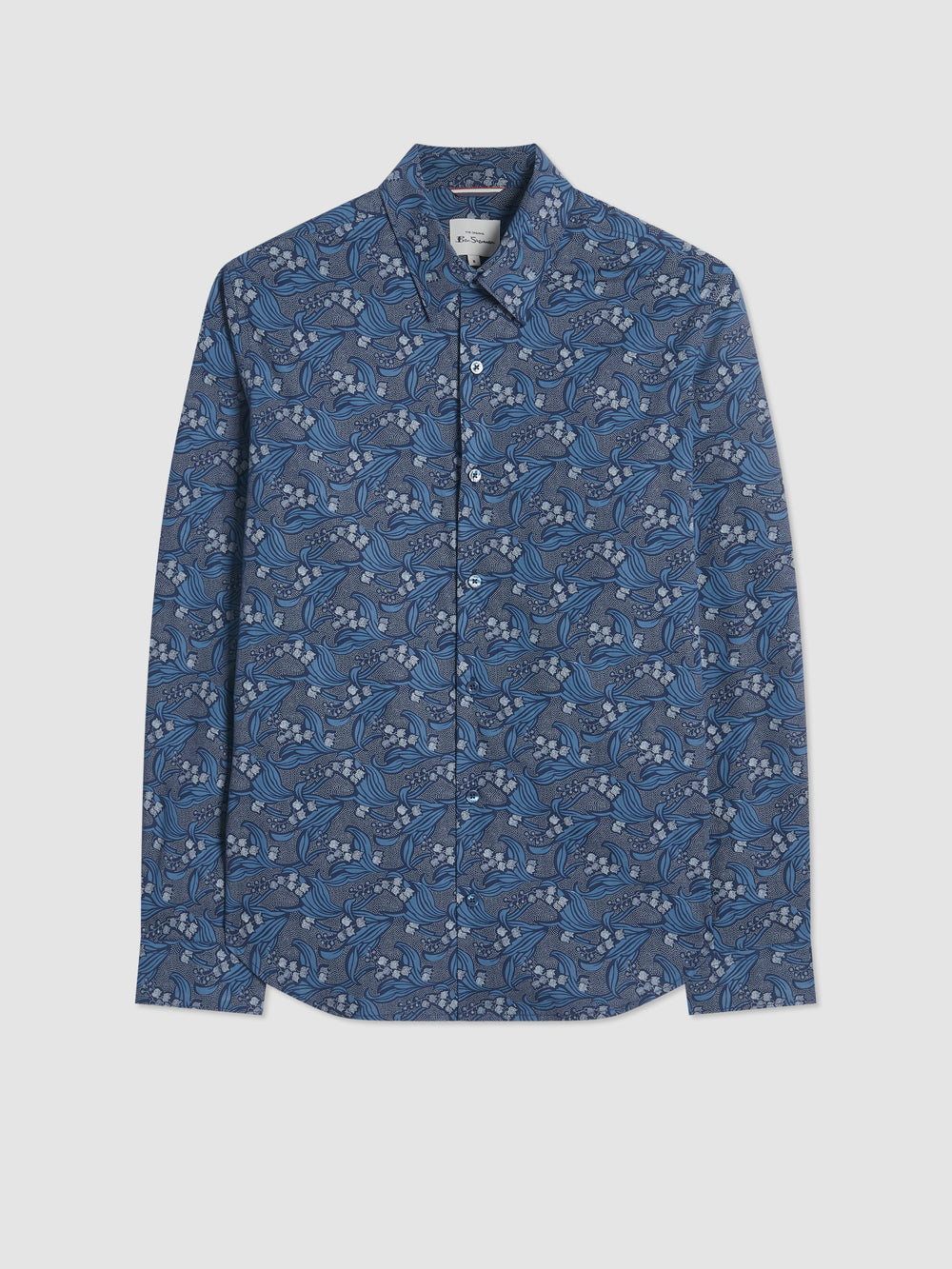 Ben Sherman Art Nouveau Floral Shirts Navy | QLRXWD-906