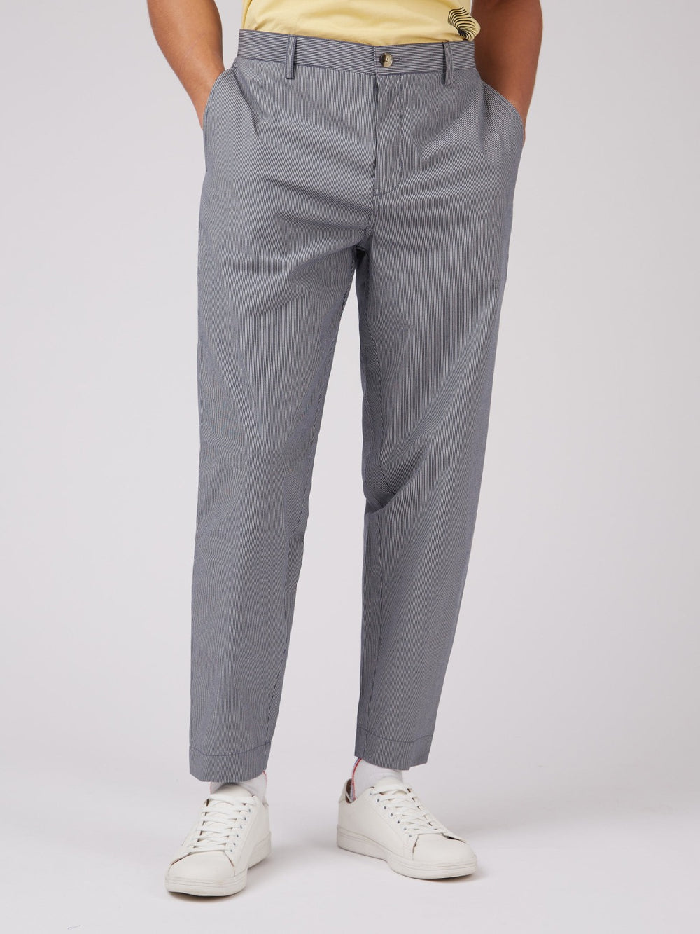 Ben Sherman B by Ben Sherman Cotton Taper Pants Blue Grey | LIHEKX-743