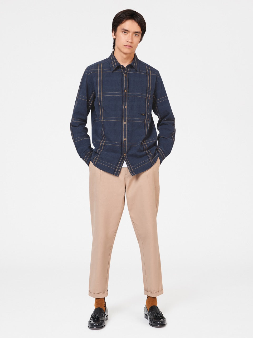 Ben Sherman B by Ben Sherman Indigo Check Shirts Indigo | ARFNDM-897