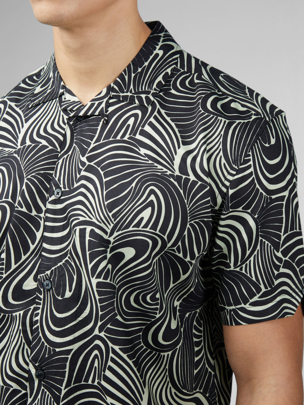 Ben Sherman B by Ben Sherman Psychedelic Swirl Print Shirts Mint | PXKSTF-793