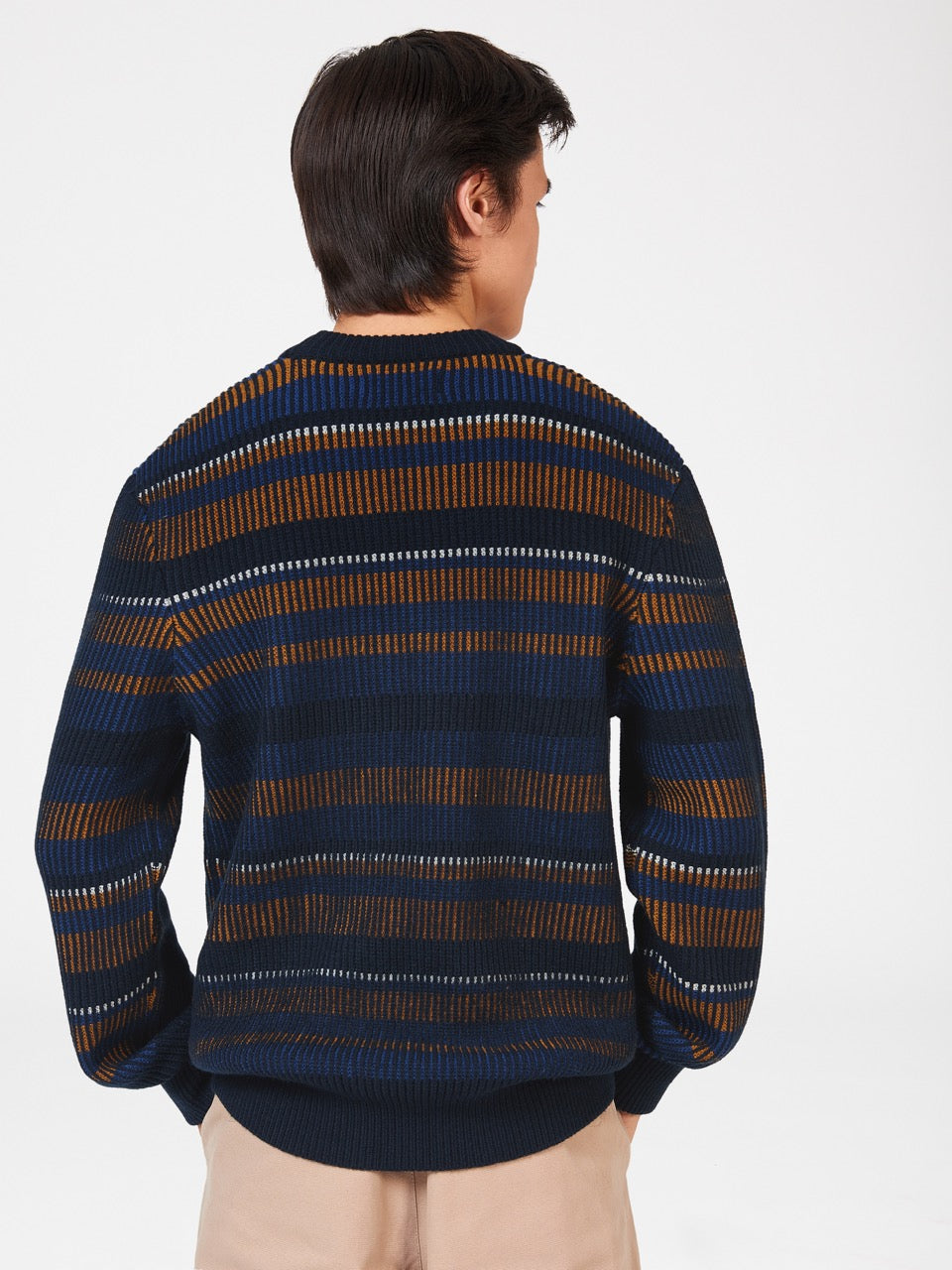 Ben Sherman B by Ben Sherman Stripe Knitwear Navy | ATJWSU-198