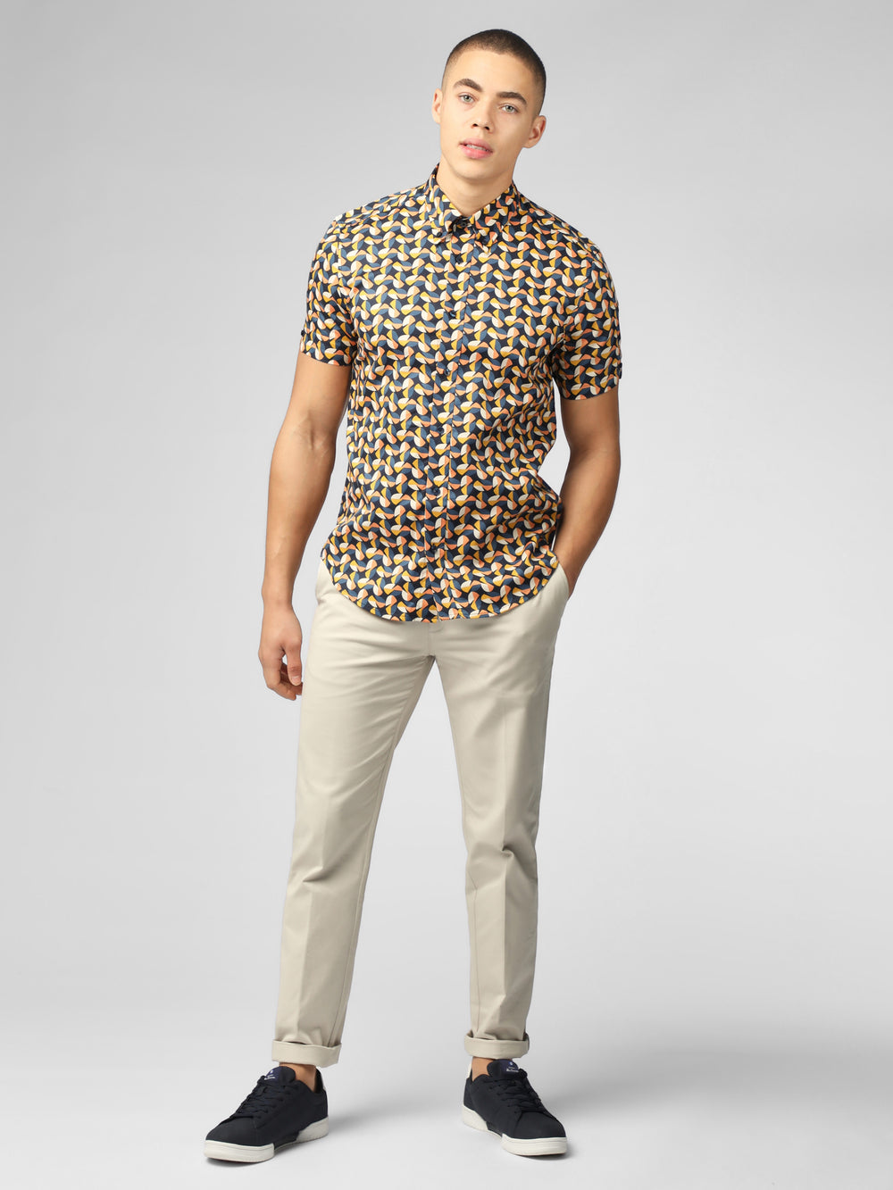 Ben Sherman Bahaus Geo Shirts Yellow | KNXILR-245