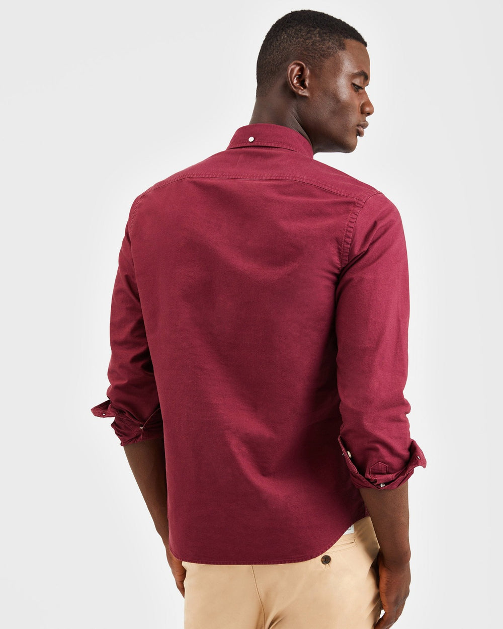 Ben Sherman Beatnik Oxford Garment Dye Shirts Burgundy | OMACHE-261