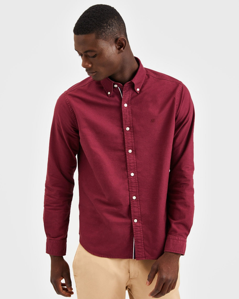 Ben Sherman Beatnik Oxford Garment Dye Shirts Burgundy | OMACHE-261