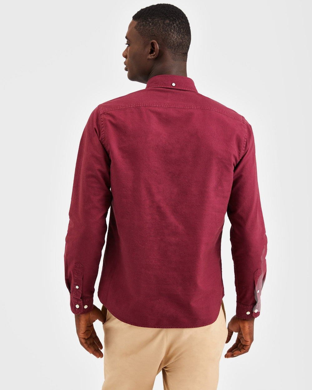 Ben Sherman Beatnik Oxford Garment Dye Shirts Burgundy | OMACHE-261