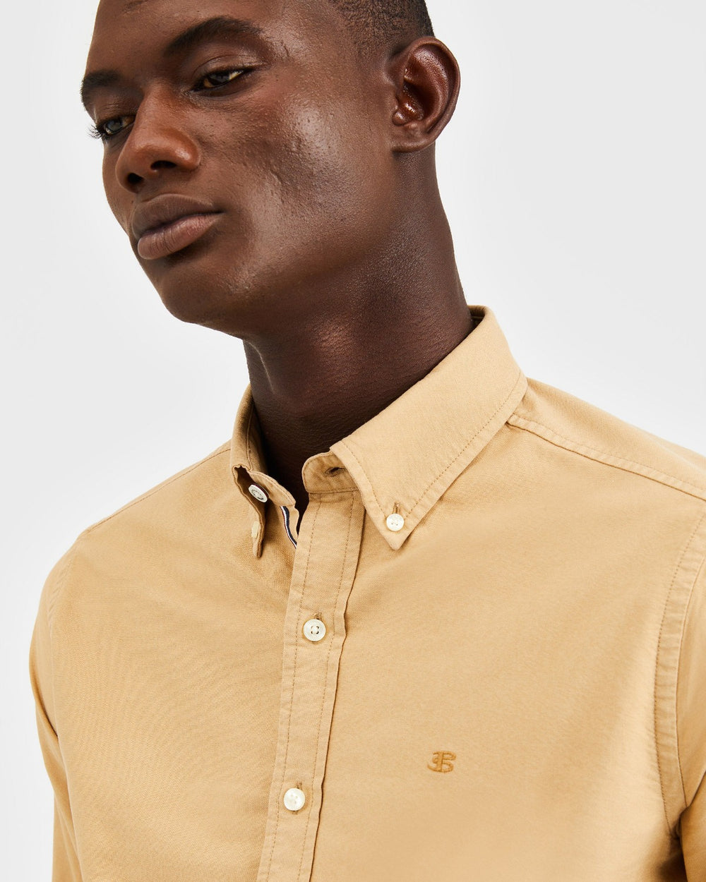 Ben Sherman Beatnik Oxford Garment Dye Shirts Khaki | WSVPTN-092