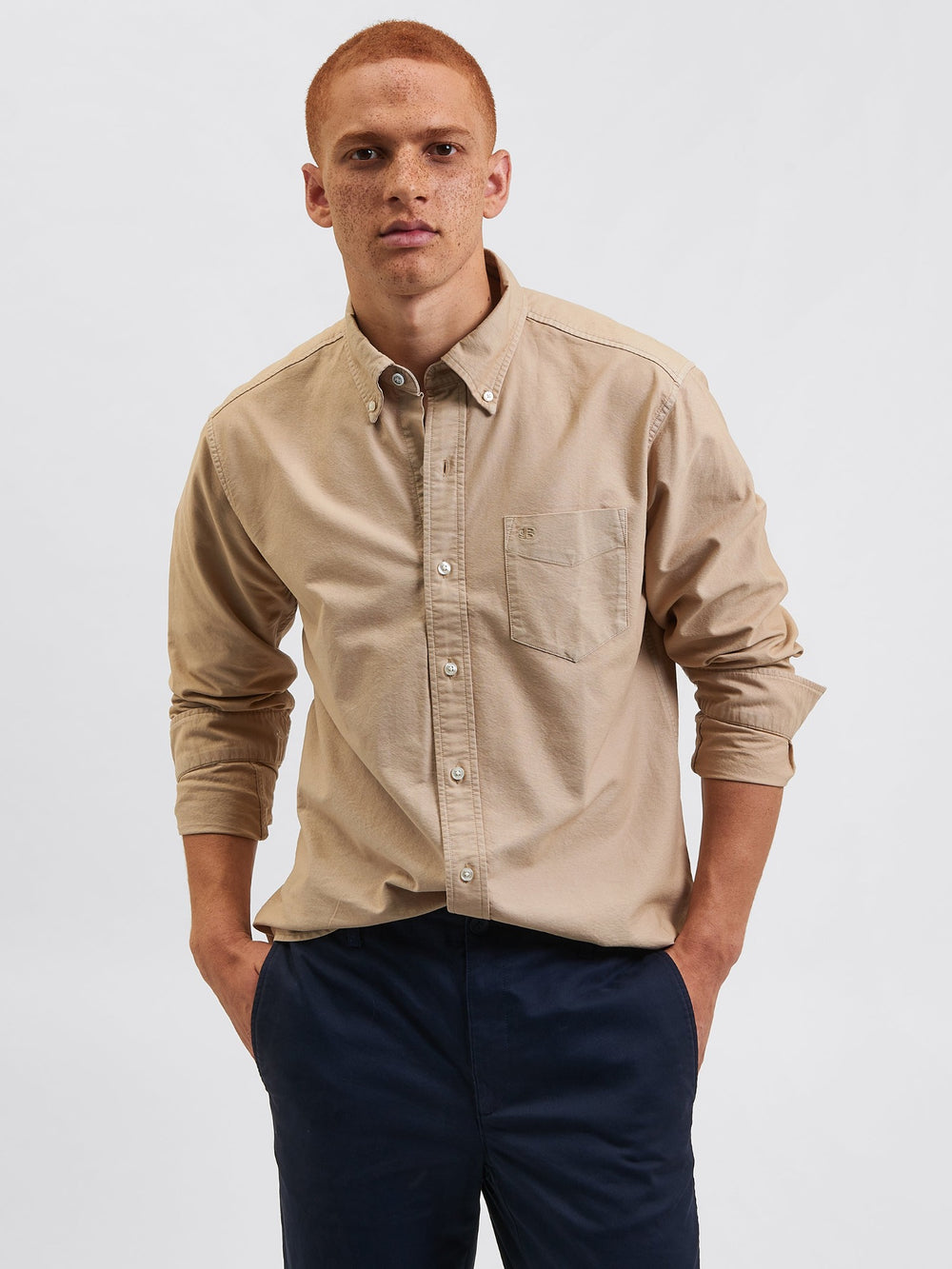 Ben Sherman Beatnik Oxford Garment Dye Shirts Grey | OMAFTC-137