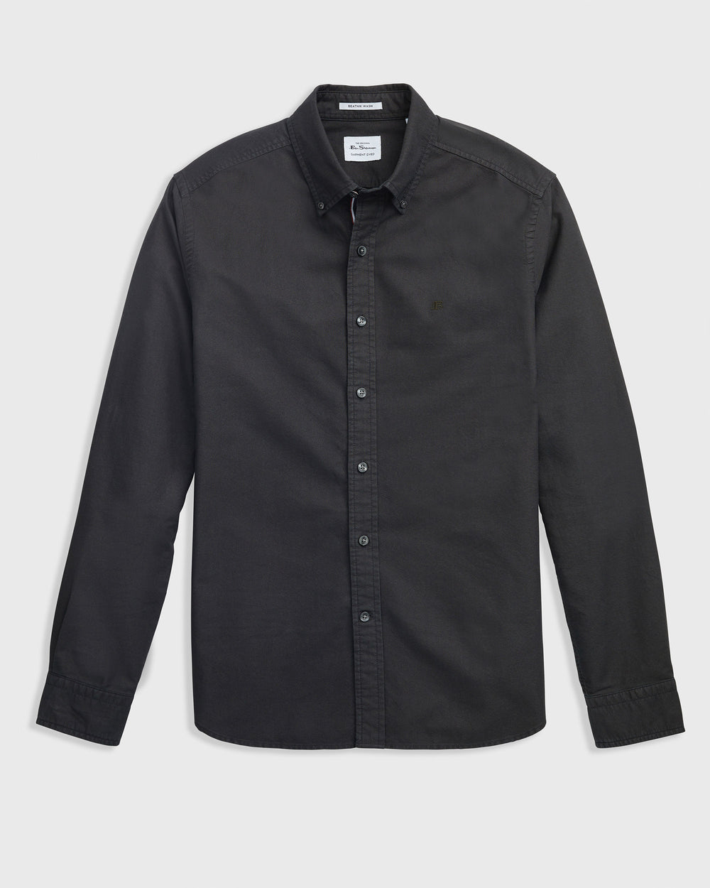 Ben Sherman Beatnik Oxford Garment Dye Shirts Black | PRVYHJ-658