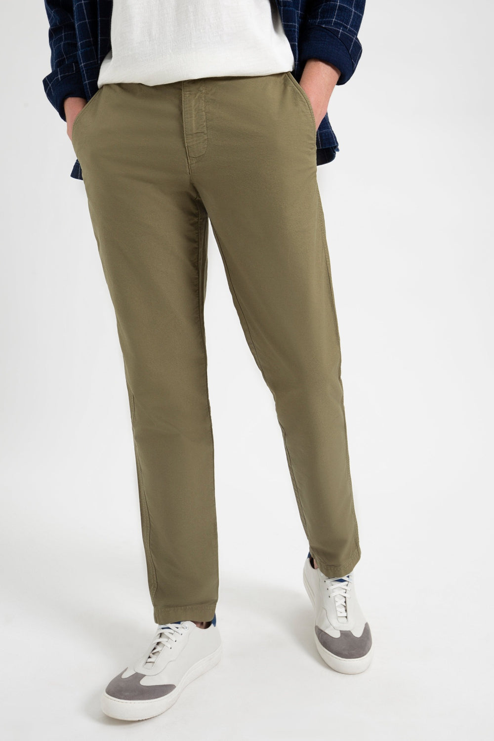 Ben Sherman Beatnik Oxford Slim Taper Garment Dye Chino Pants Light Olive | NVWETO-680