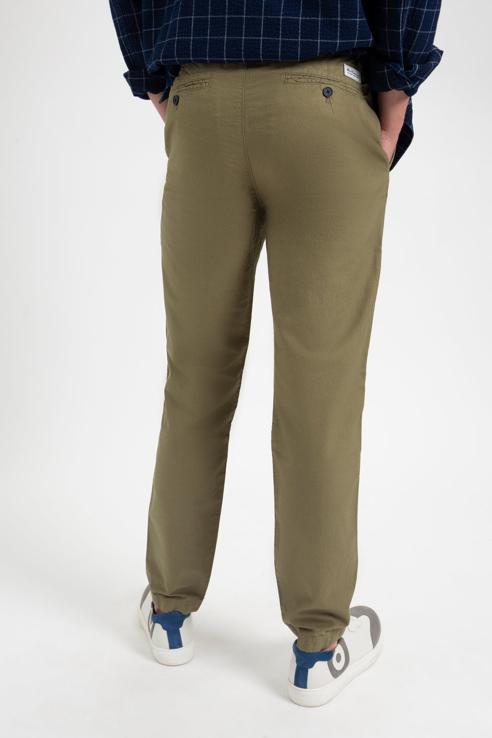 Ben Sherman Beatnik Oxford Slim Taper Garment Dye Chino Pants Light Olive | NVWETO-680