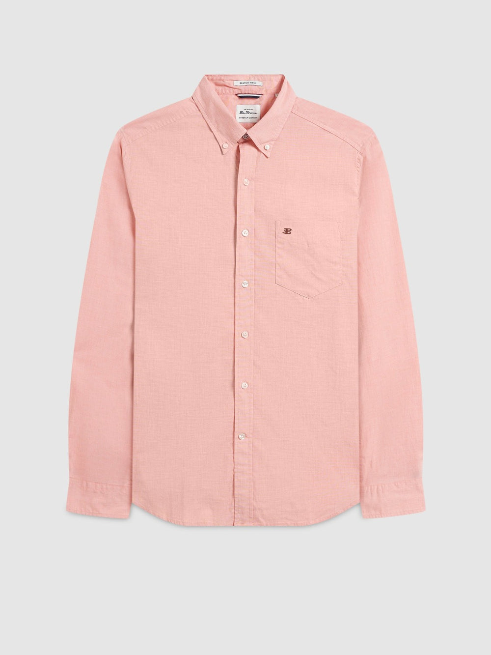 Ben Sherman Beatnik Wash Long-Sleeve Shirts Orange | BNQURW-037