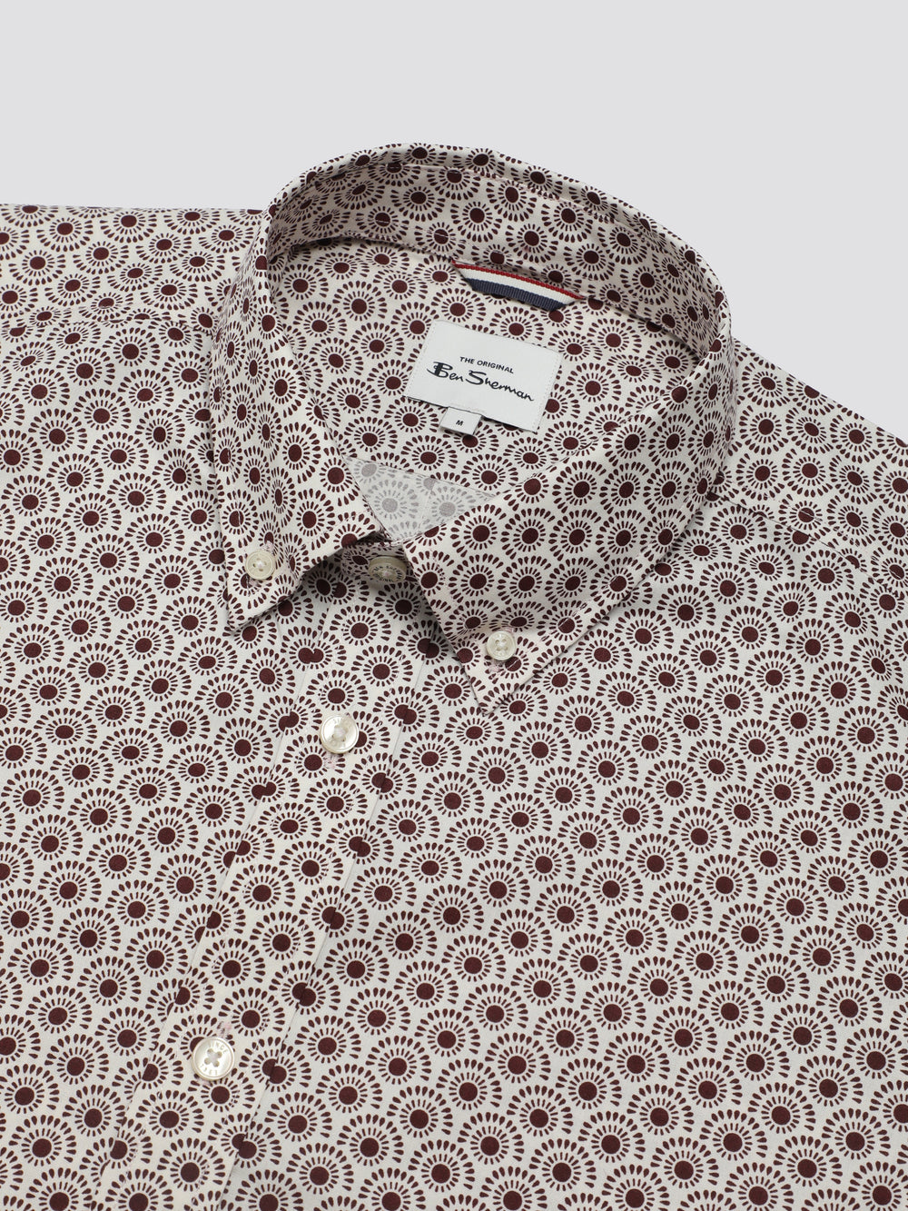 Ben Sherman Block Geo Shirts Dark Red | TOAJNI-231