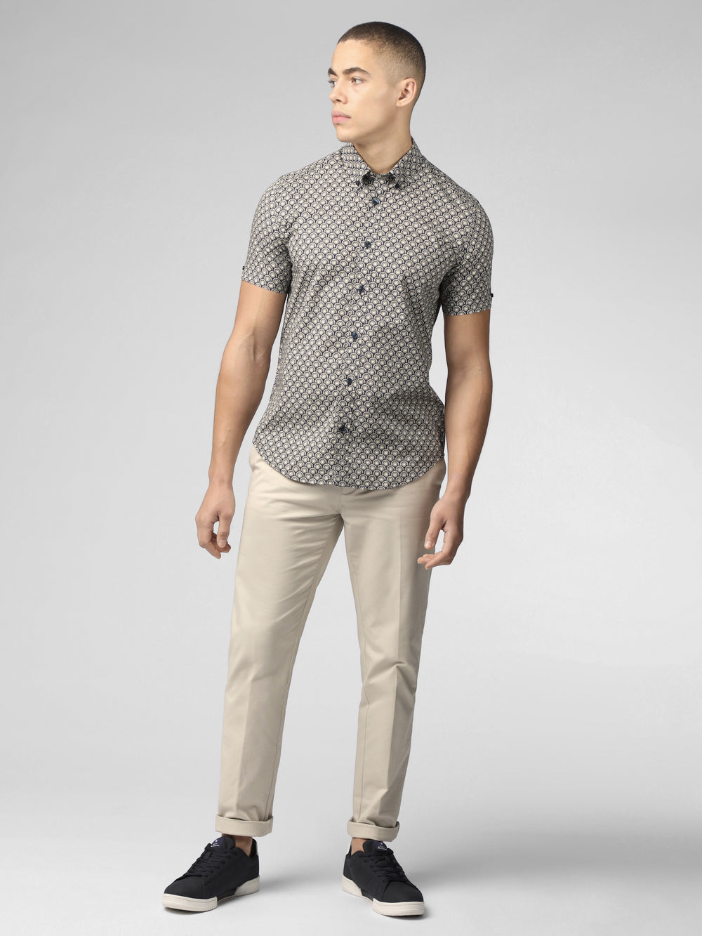 Ben Sherman Block Geo Shirts Grey | JOATMV-142