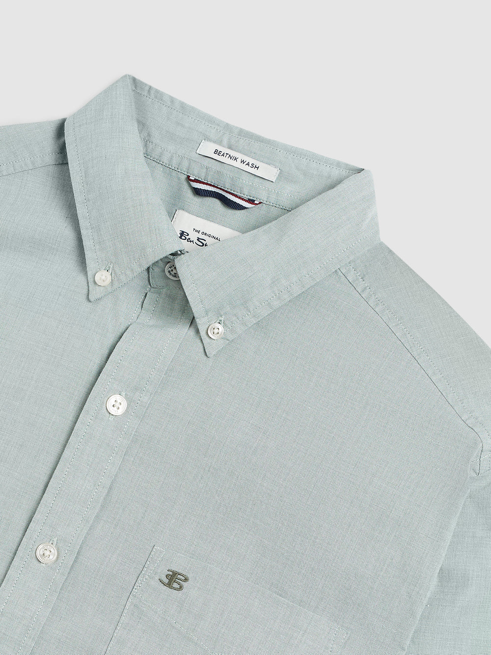 Ben Sherman Brighton Oxford Organic Green Shirts Green | IQGWST-143