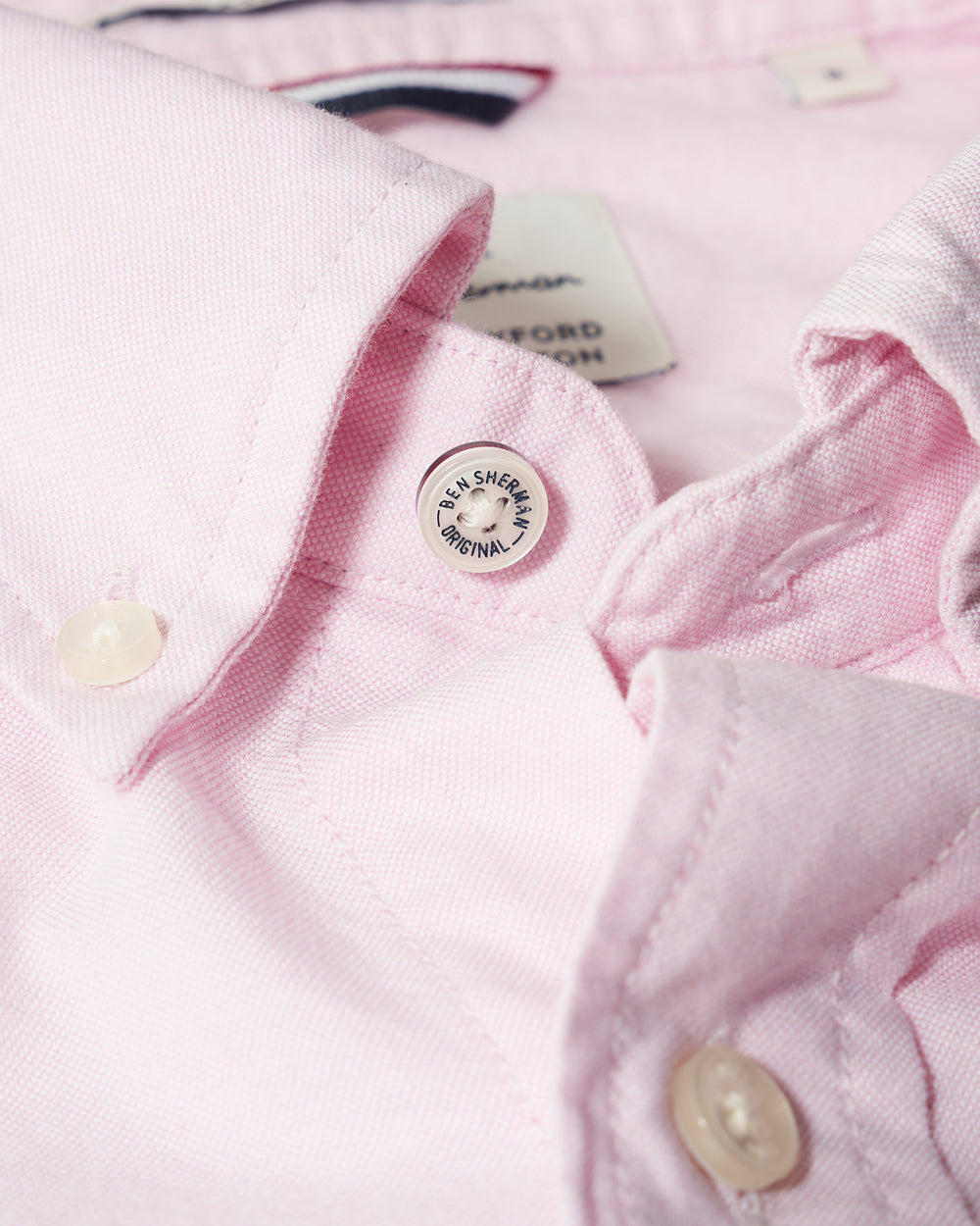 Ben Sherman Brighton Oxford Organic Shirts Pink | OHXYQM-978