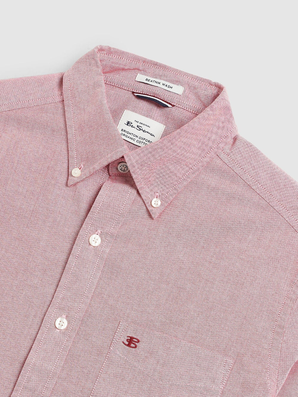 Ben Sherman Brighton Oxford Organic Shirts Light Red | SVHBEA-756