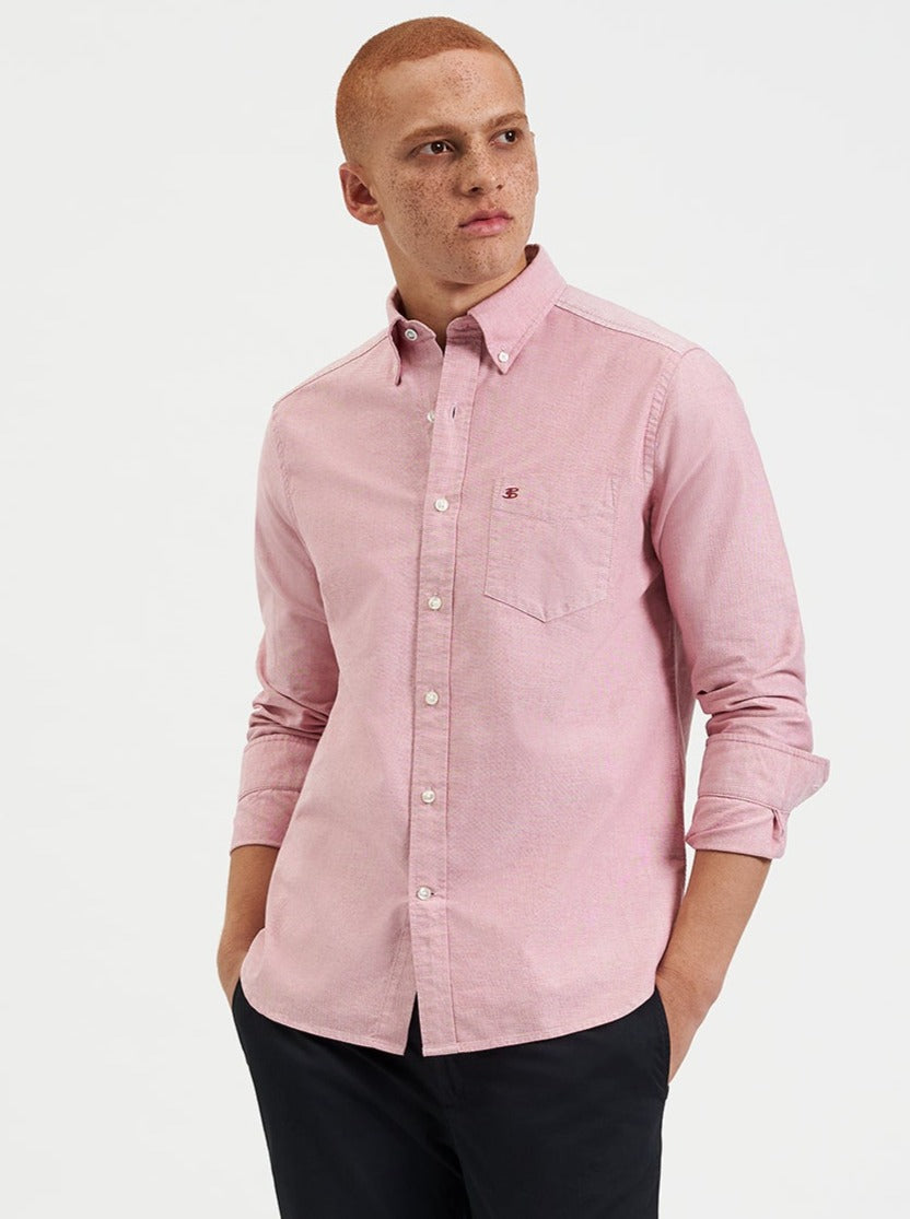 Ben Sherman Brighton Oxford Organic Shirts Light Red | SVHBEA-756