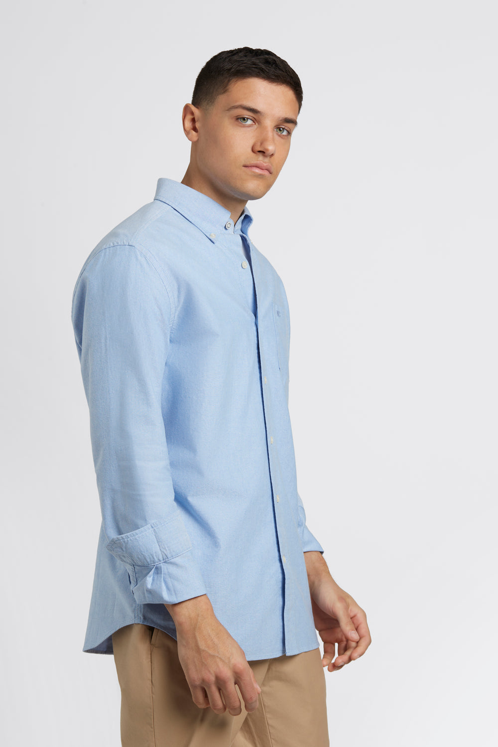 Ben Sherman Brighton Oxford Organic Shirts Blue | IUEKLV-139