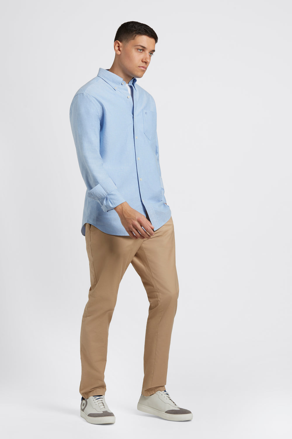 Ben Sherman Brighton Oxford Organic Shirts Blue | IUEKLV-139