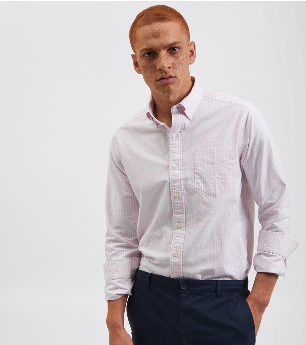 Ben Sherman Brighton Oxford Shirts Pink Stripes | UHRSQD-089