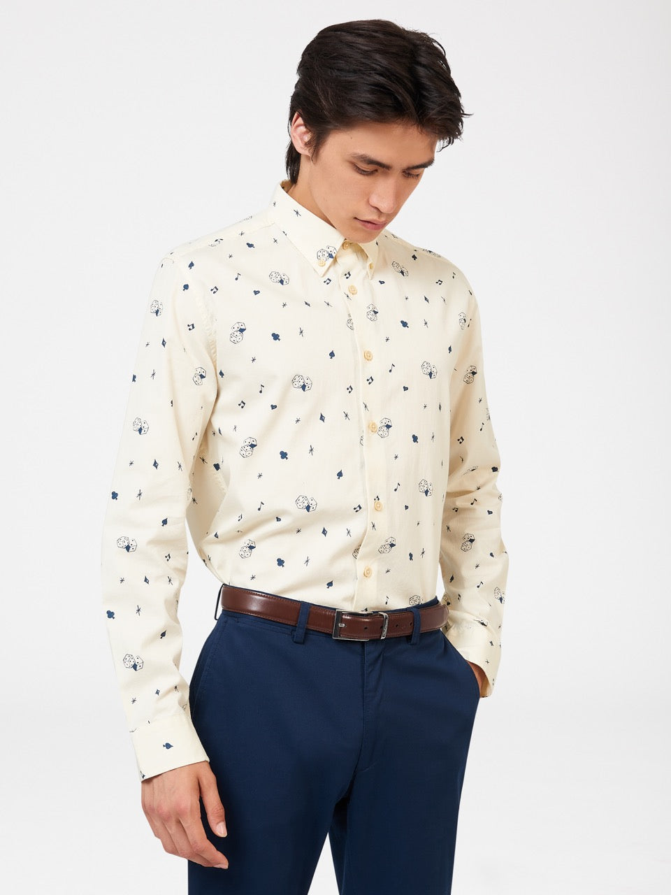 Ben Sherman Conversational Icon Shirts White | LPNVAI-092