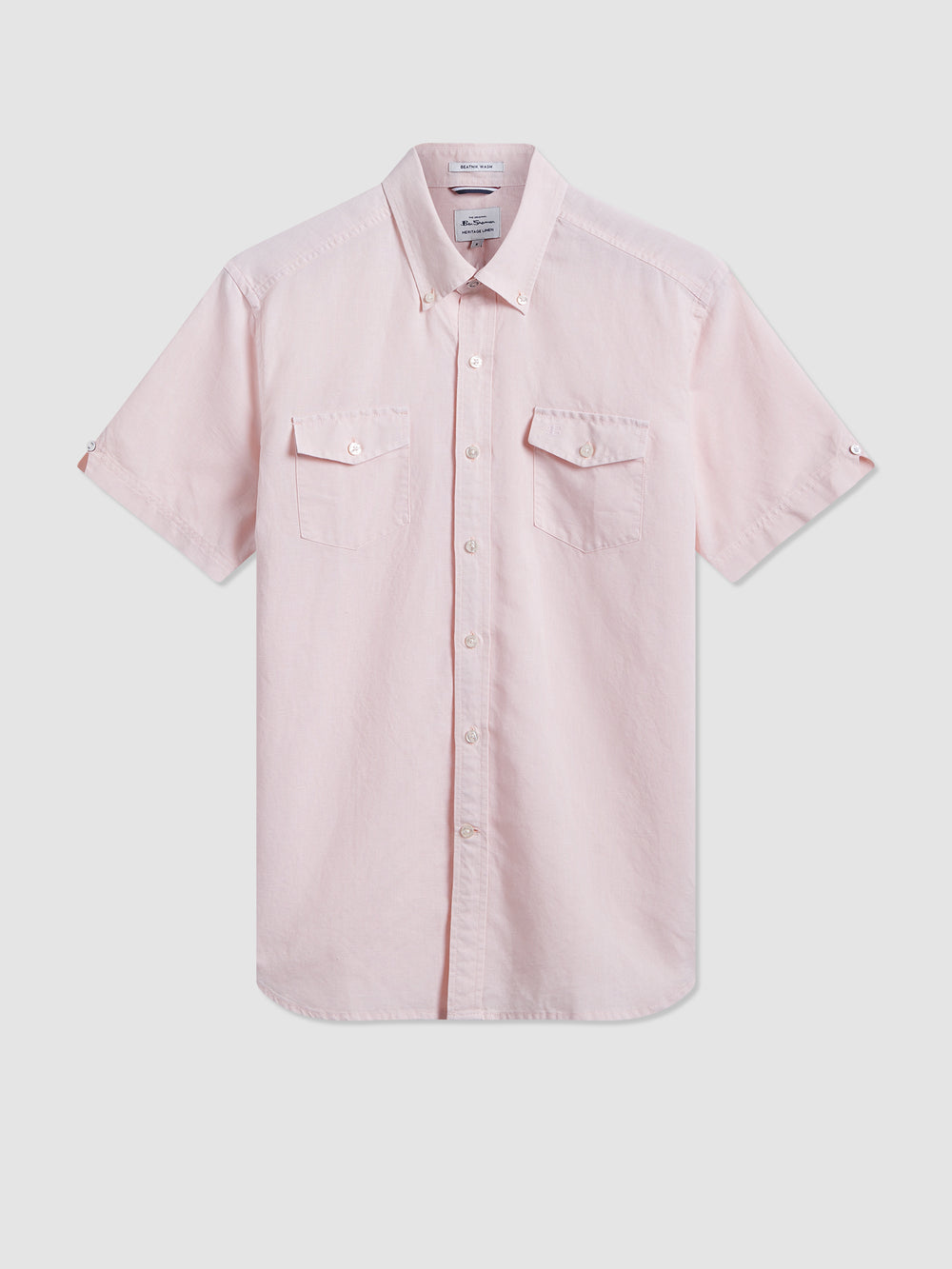 Ben Sherman Garment Dye Linen Shirts Light Pink | SEXKHF-839