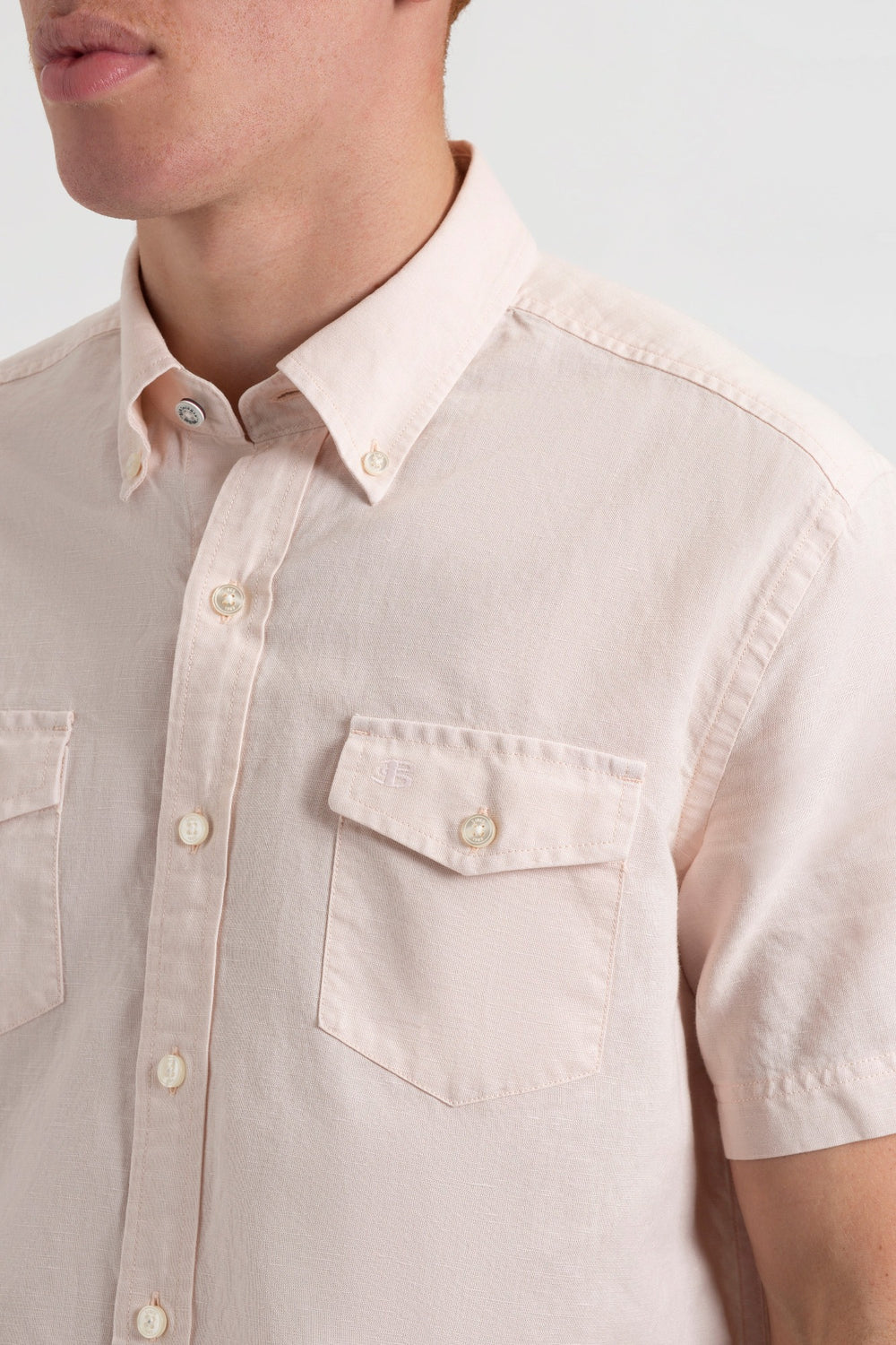 Ben Sherman Garment Dye Linen Shirts Light Pink | SEXKHF-839