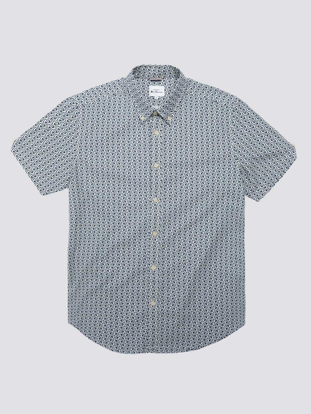 Ben Sherman Geo Wave Denim Shirts Blue | SWKTFX-980