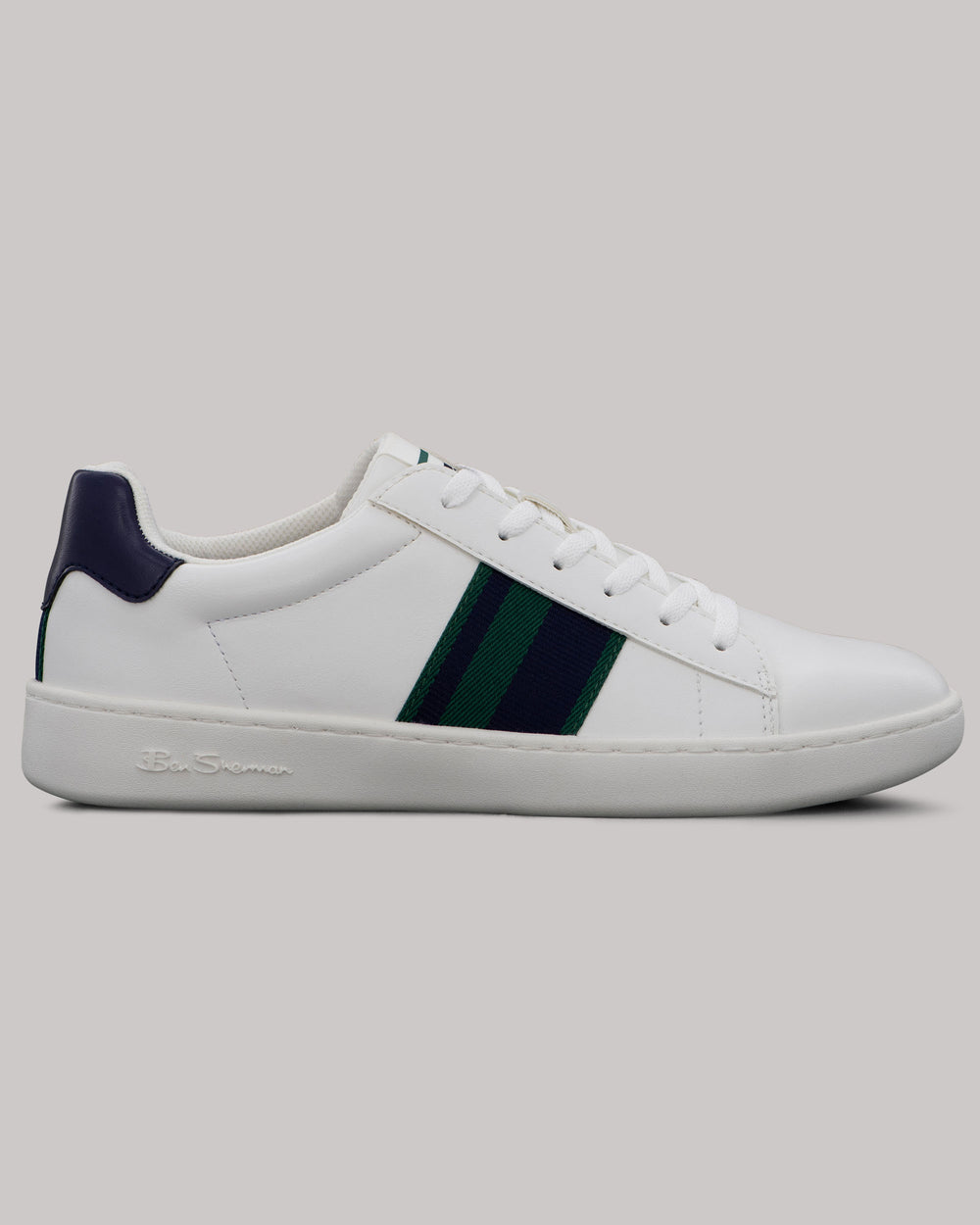 Ben Sherman Hampton Stripe Sneakers White / Navy / Green | GDOVZL-076