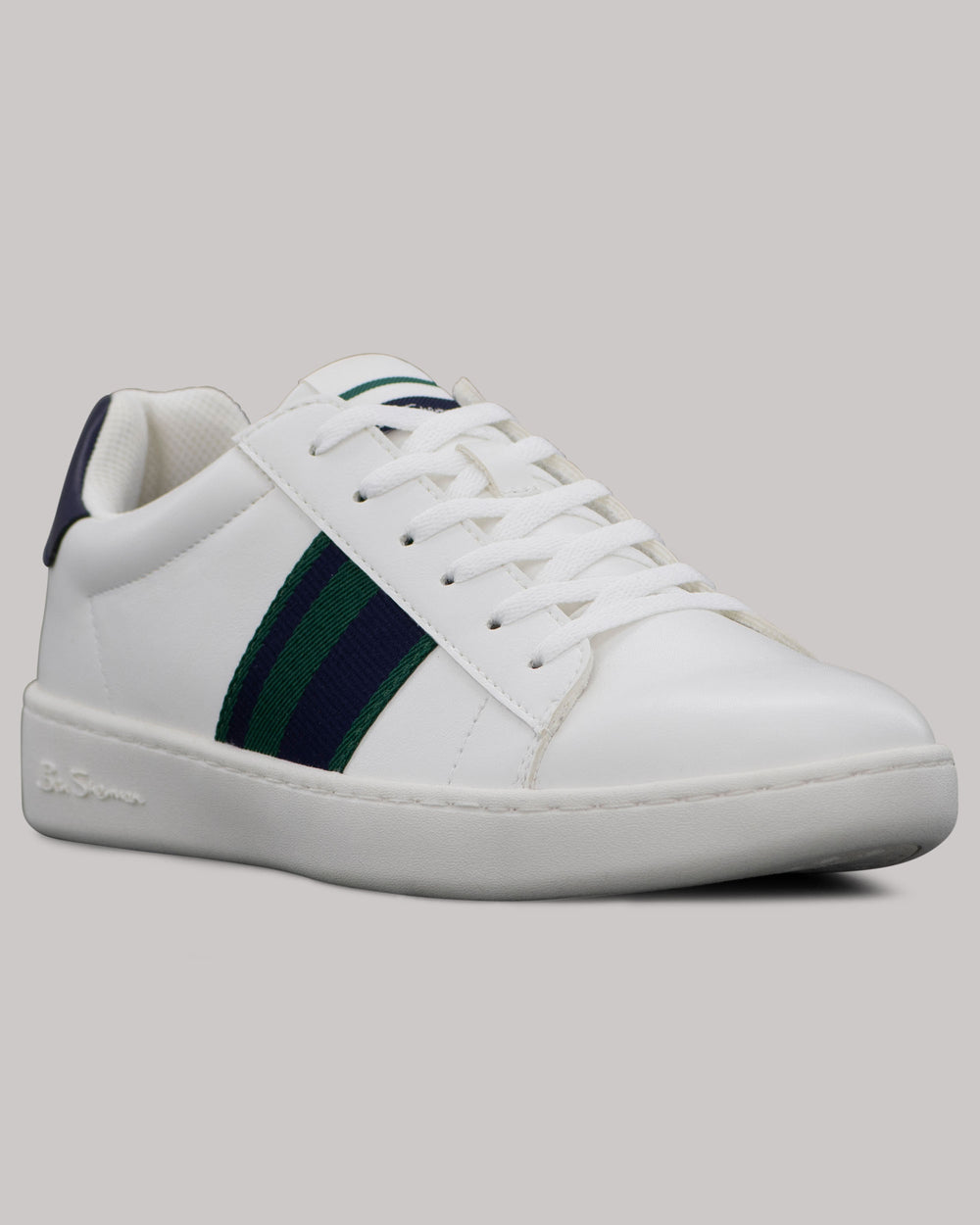 Ben Sherman Hampton Stripe Sneakers White / Navy / Green | GDOVZL-076