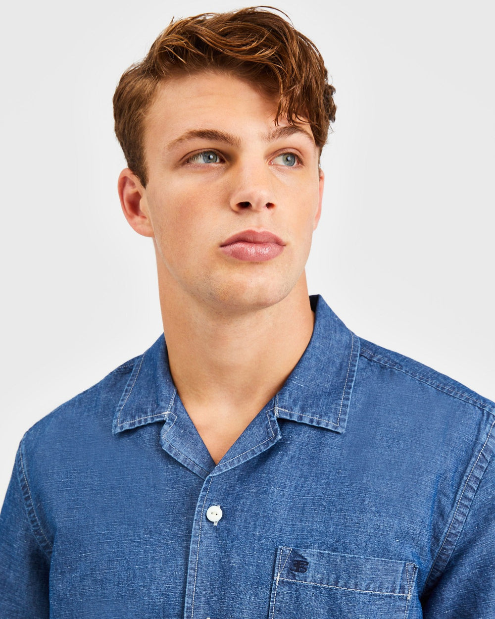 Ben Sherman Hastings Garment Dye Chambray Shirts Indigo | YNPCGE-950