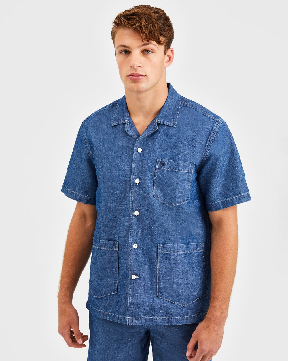 Ben Sherman Hastings Garment Dye Chambray Shirts Indigo | YNPCGE-950