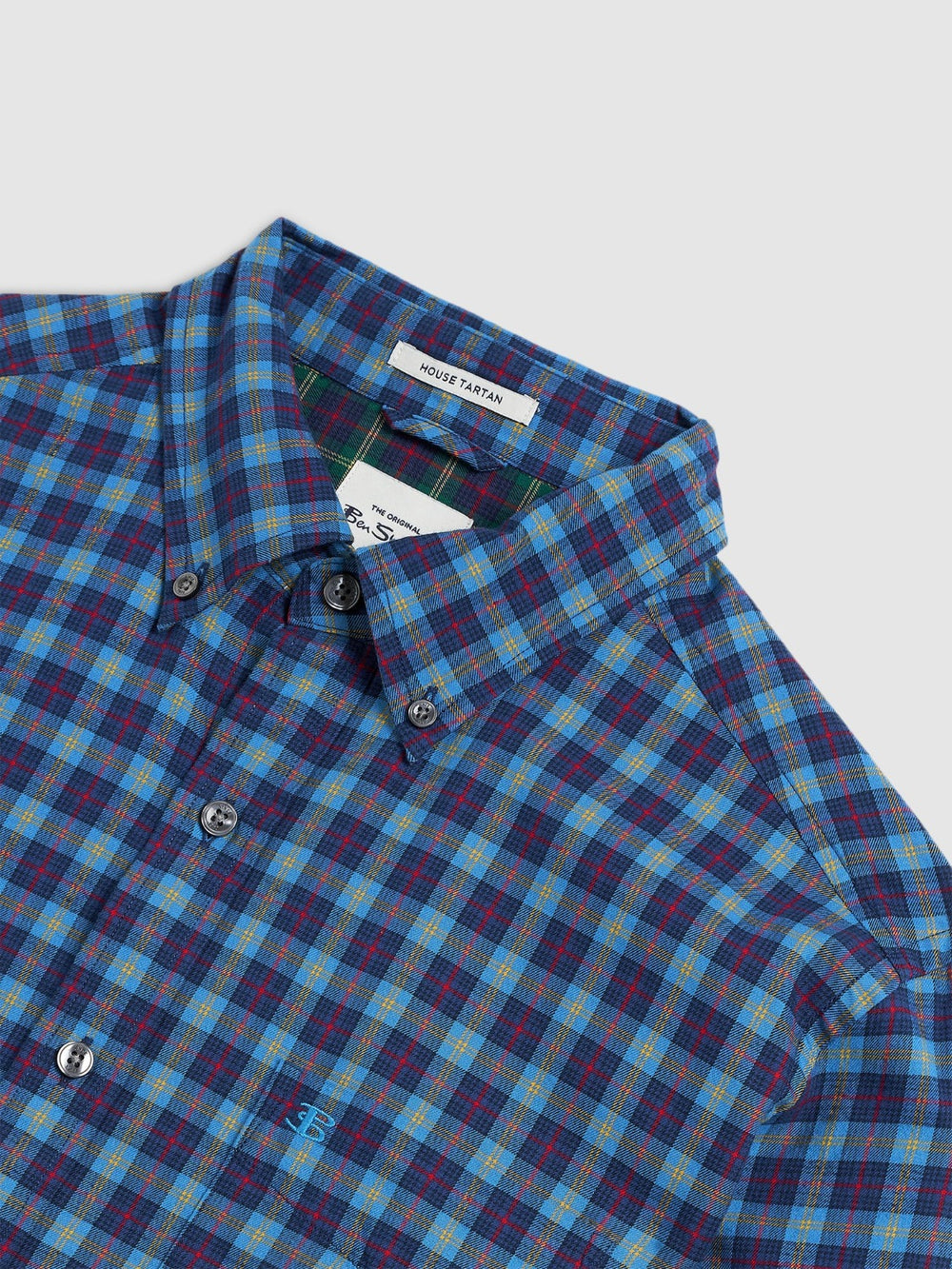 Ben Sherman House Tartan Twill Shirts Navy | FVDYPR-852