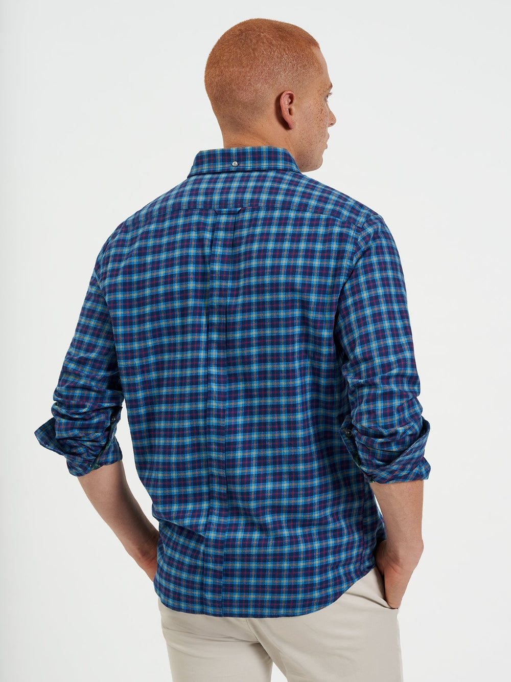 Ben Sherman House Tartan Twill Shirts Navy | FVDYPR-852