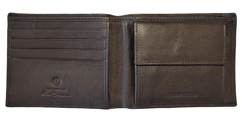 Ben Sherman Irvine Bill Fold Leather Wallets Brown | VICEGP-197