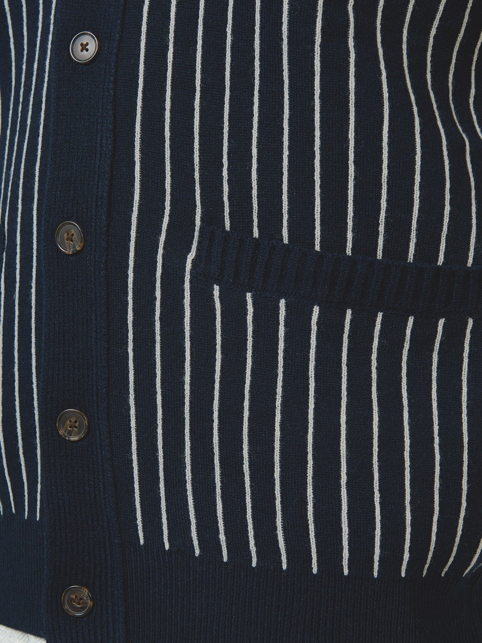 Ben Sherman Jacquard Stripe Cardigan Knitwear Navy | NJRTFK-547